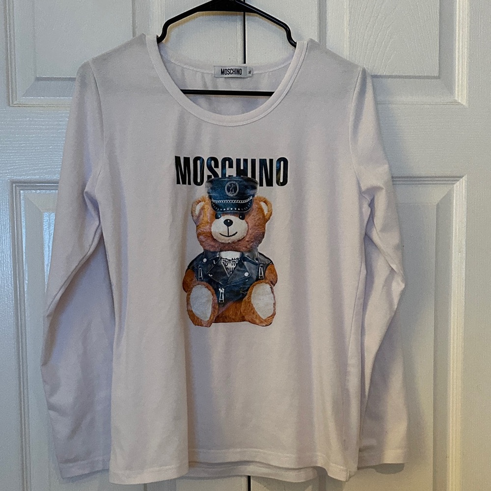 Moschino White Shirt with Teddy Bear Design